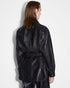 KSUBI Voyager Shacket Black Leather Mens Apparel